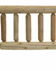 Natural Clear Finish Cedar Log Queen Headboard