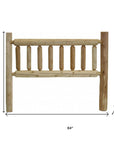 Natural Clear Finish Cedar Log Queen Headboard