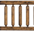 Natural Vintage Brown Finish Cedar Log King Headboard