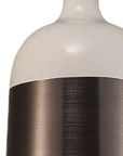 Brown And White Cylinder Metal Ceiling Light With Brown Shades