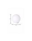 7" White Baseball Globe Lamp With Novelty