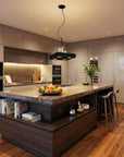 14 X 14 X 59 Black Stainless Steel Pendant Lamp