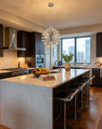 17 X" 17" Stainless Steel Pendant Lamp