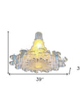 39 X 39 X 70 White Acrylic Pendant Lamp