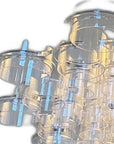 39 X 39 X 70 White Acrylic Pendant Lamp