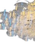 39 X 39 X 70 White Acrylic Pendant Lamp