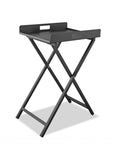 19" Gray Aluminum Outdoor Side Table