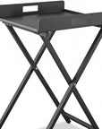 19" Gray Aluminum Outdoor Side Table