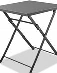 18" Gray Stainless Steel Square End Table