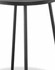 25" Gray Stainless Steel Round End Table
