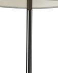 Black Nickel Finish Metal Tall White Shade Table Lamp