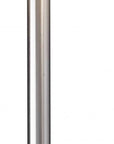 61" Silver Two Light Floor Lamp With White Fabric Drum Shade