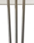 Stylish Triple Pole Brushed Steel Metal Table Lamp
