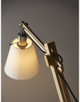 61" Natural Solid Wood Task With White Cotton Shade