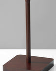 59" Natural Solid Wood Floor Lamp With White Linen Drum Shade