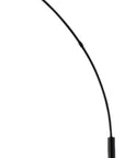 77" Antiqued Bronze Arched Floor Lamp With Groovy Beige Abstract Wicker Globe Shade