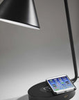 Asymmetrical Diabolo Black Metal Desk Lamp