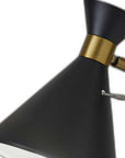 Asymmetrical Diabolo Black Metal Desk Lamp