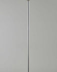72" Silver With White Glass Shade