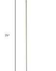 71" Brushed Led Torchiere Floor Lamp With White Empire Shade