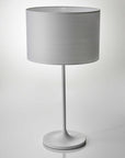 White On White Metal Table Lamp