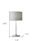 White On White Metal Table Lamp
