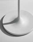 60" White Floor Lamp With White Fabric Drum Shade