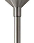 73" Black And White Torchiere Floor Lamp With White Acrylic Cone Shade