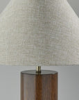 Canopy Walnut Wood Block Table Lamp