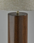 Canopy Walnut Wood Block Table Lamp