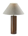 Canopy Walnut Wood Block Table Lamp