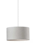Burlap Fabric Light Brown Electric Drum Pendant Lamp