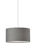 Burlap Fabric Light Brown Electric Drum Pendant Lamp