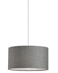 Burlap Fabric Light Brown Electric Drum Pendant Lamp