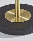 65" Brass Torchiere Floor Lamp With White Acrylic Globe Shade