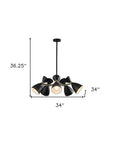 Cinco Diabolo Adjustable Black Metal Pendant