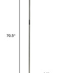 71" Silver LED Torchiere Floor Lamp With White Glass Cone Shade