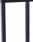 35" Black Solid Wood Square End Table With Two Shelves