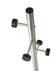 68" Brushed Steel Brushed Steel Coat Rack