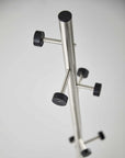 68" Brushed Steel Brushed Steel Coat Rack