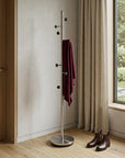 68" Brushed Steel Brushed Steel Coat Rack
