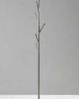 67" Brushed Steel Coat Tree Rack