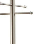 67" Brushed Steel Coat Rack