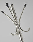 13" X 68" Brushed Steel Brushed Steel Stand  Coat Rack