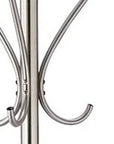 13" X 68" Brushed Steel Brushed Steel Stand  Coat Rack
