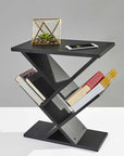 19" Black Solid Wood Pedestal Console Table