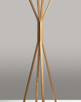 68" Natural Modern Wood Coat Tree Rack