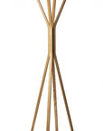 68" Natural Modern Wood Coat Tree Rack