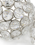 Set of Two Silver And Clear Faux Crystal And Metal Orb Decorative Tabletop Sculptures