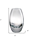 7" Clear Lead Free Crystal Oval Table Vase